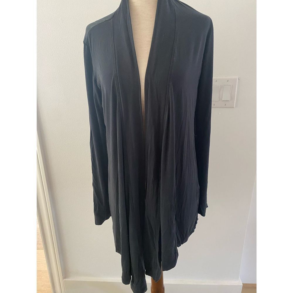 Black soft knot jacket - yoga, swim or workout cover up